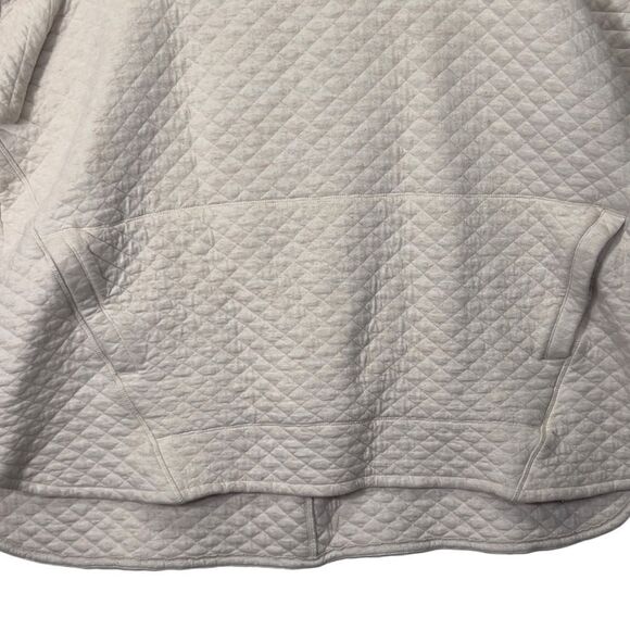 3x Duluth Trading Women's Quilted Turtleneck Pullover Beige pink Kangaroo Pocket - Picture 4 of 14